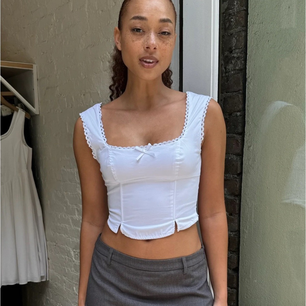 Isalis Amitri White Corset Top